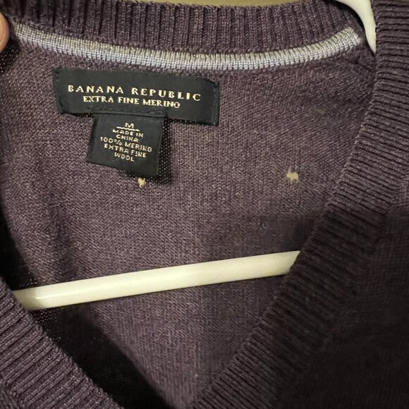 Banana Republic Extra Fine Merino Sweater Purple - Picture 3 of 3
